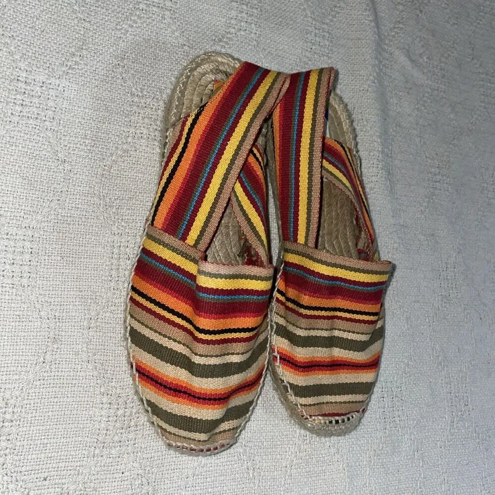 Aspargatus Women’s Casual Espadrilles Size 37 U.S. 6 M Multicolor Canvas Beach